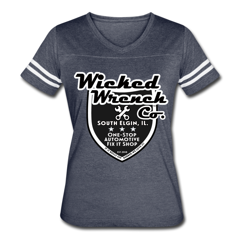 Women’s Vintage Sport T-Shirt - vintage navy/white