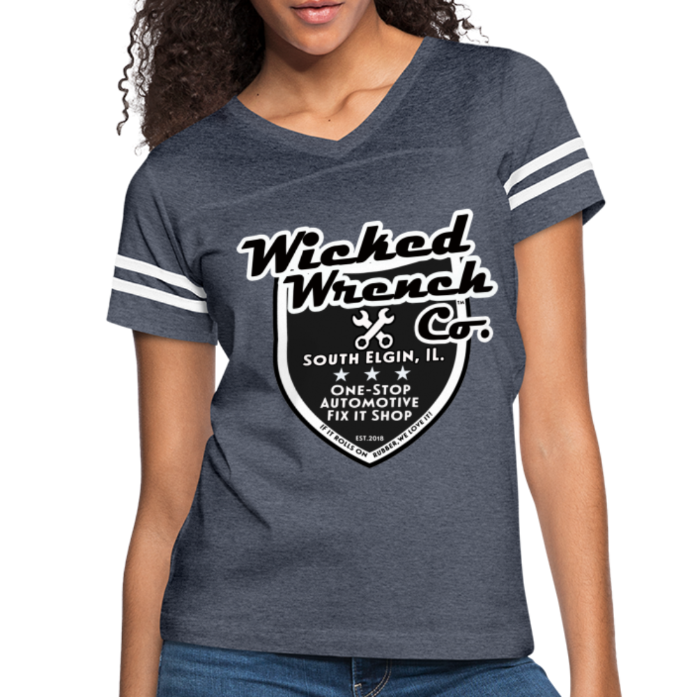 Women’s Vintage Sport T-Shirt - vintage navy/white