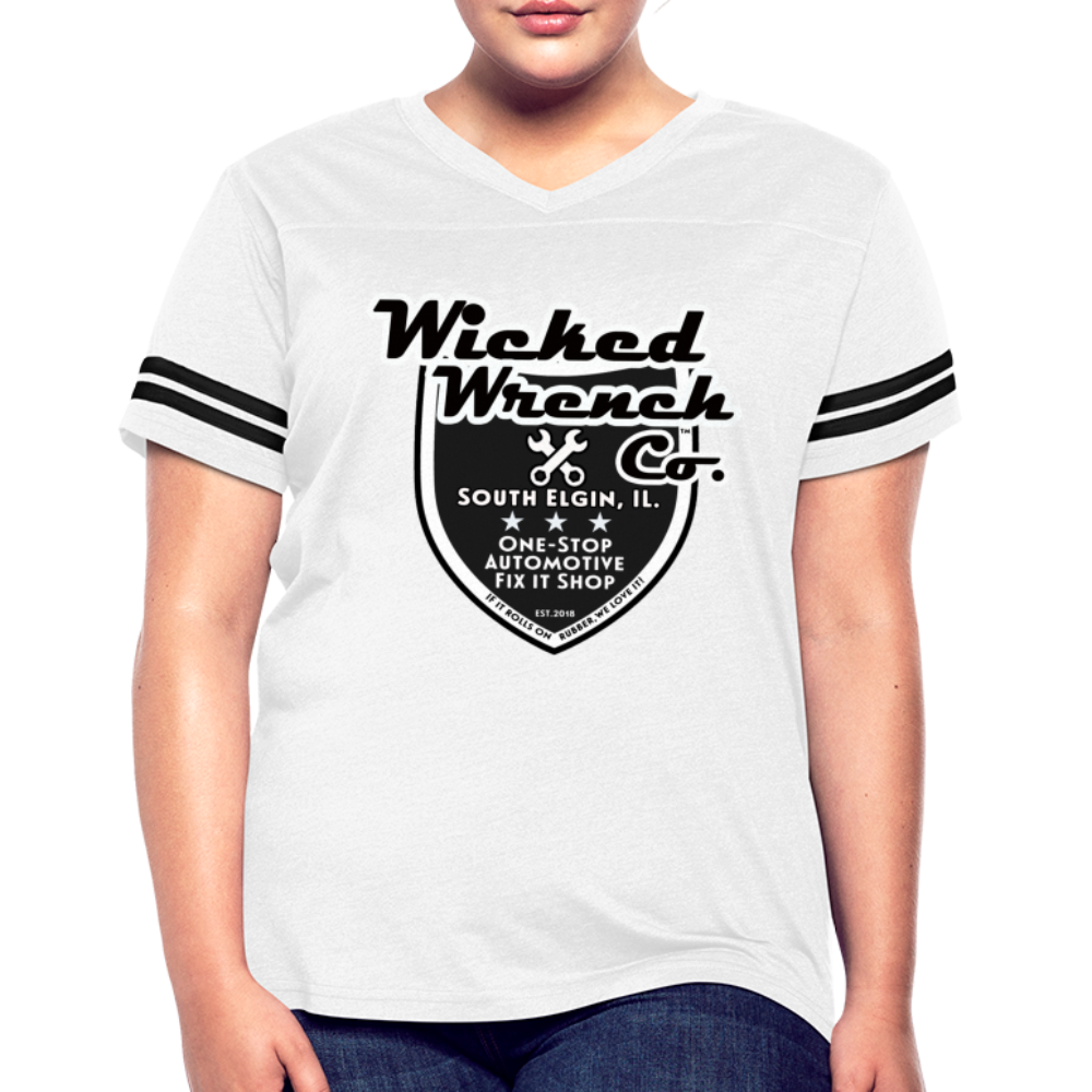 Women’s Vintage Sport T-Shirt - white/black