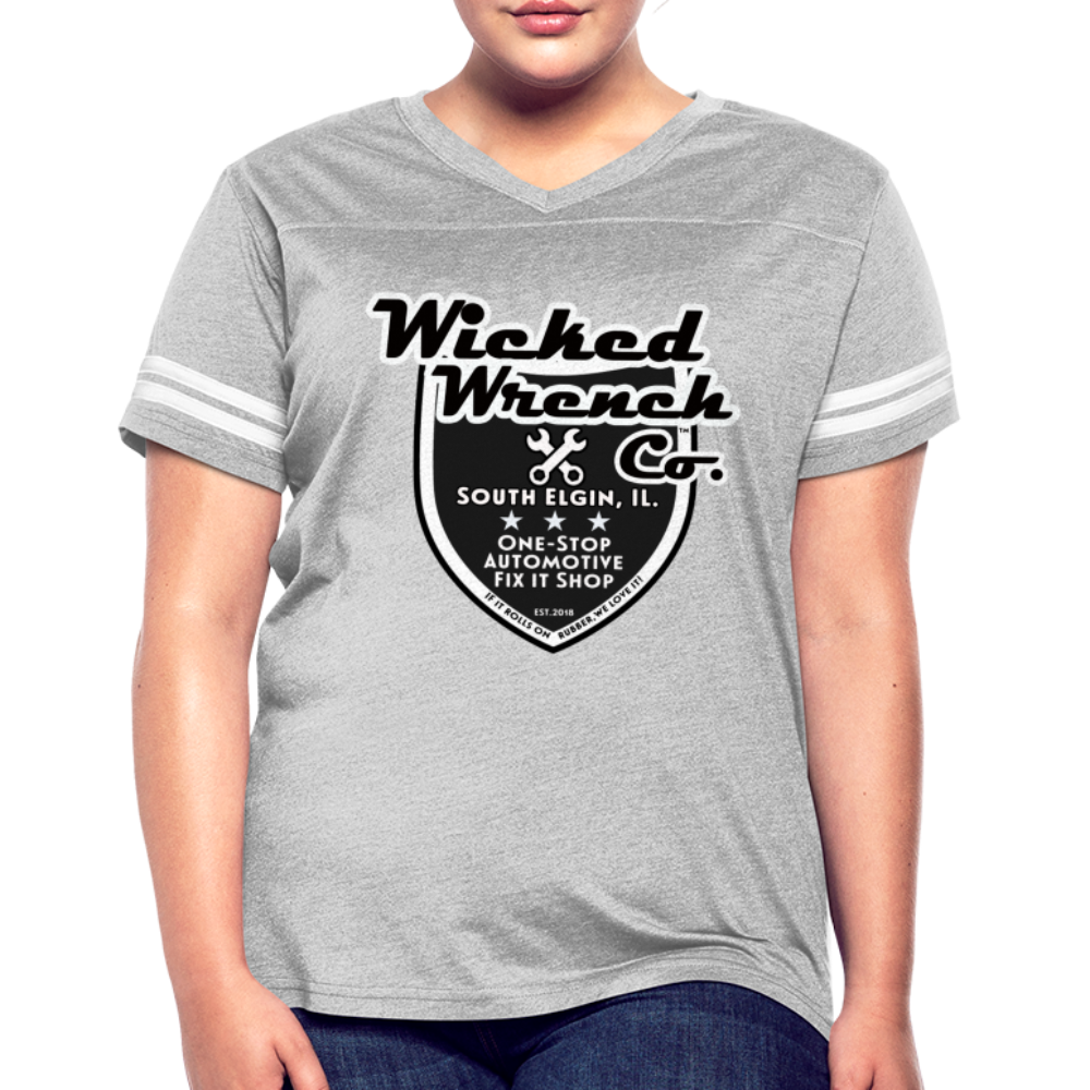 Women’s Vintage Sport T-Shirt - heather gray/white