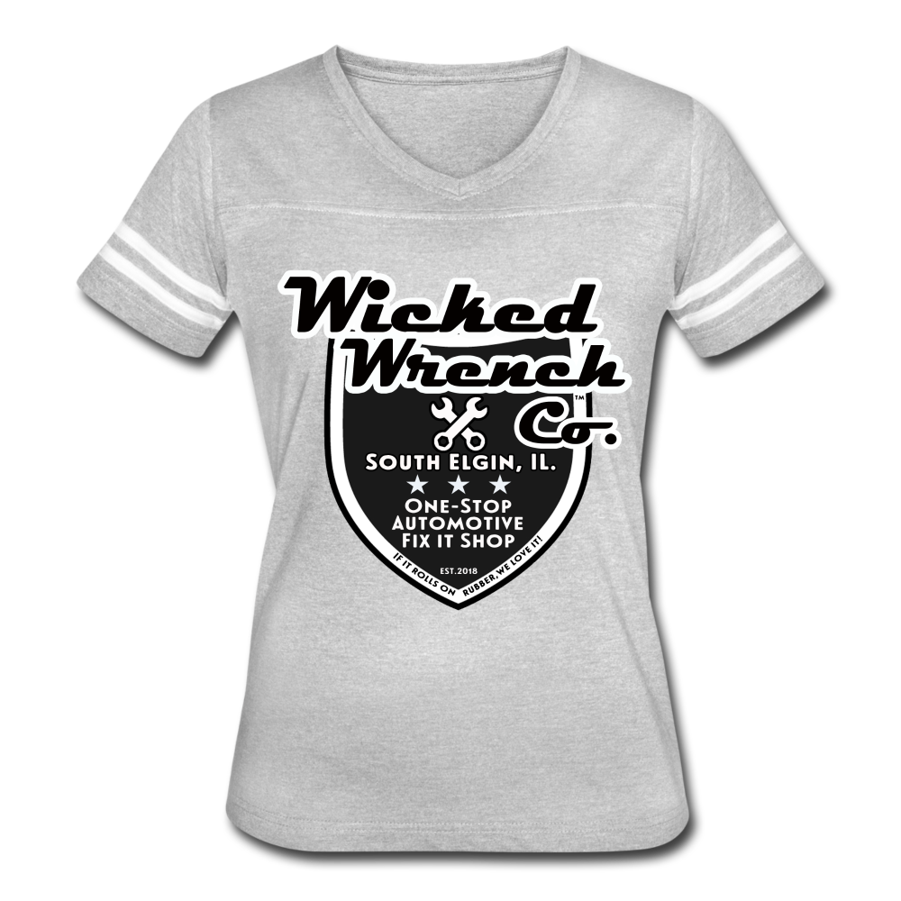 Women’s Vintage Sport T-Shirt - heather gray/white