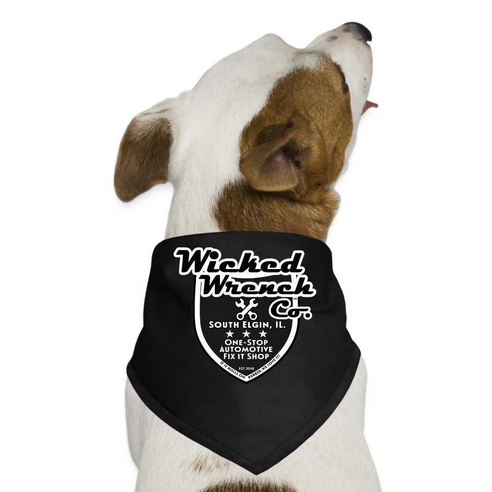 Wicked Wrench Dog Bandana - black