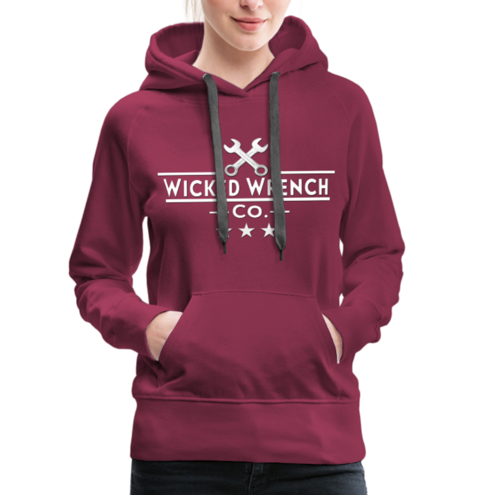 Wicked Wrench Co. Women’s Premium Hoodie - burgundy