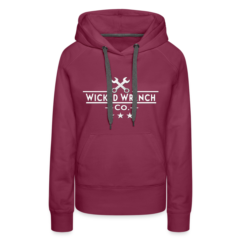 Wicked Wrench Co. Women’s Premium Hoodie - burgundy