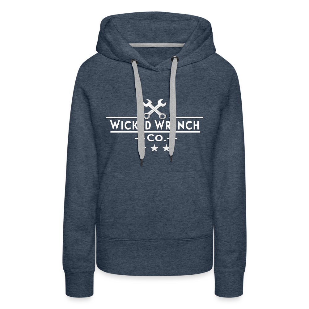 Wicked Wrench Co. Women’s Premium Hoodie - heather denim