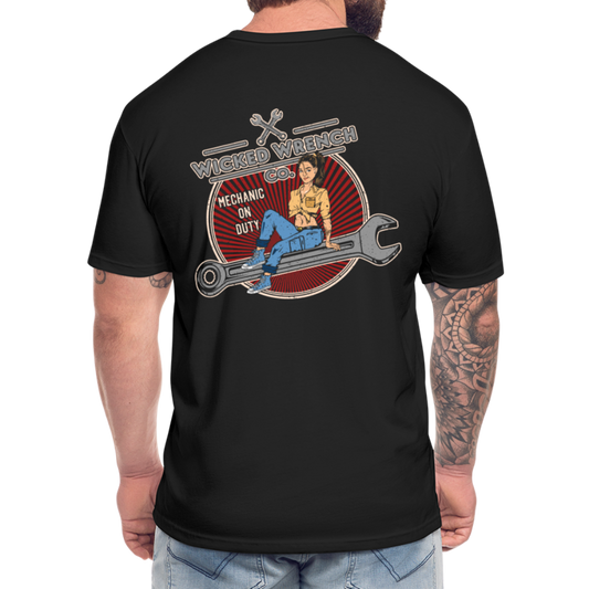 Wicked Wrench Co Mechanic on Duty T-shirt - black