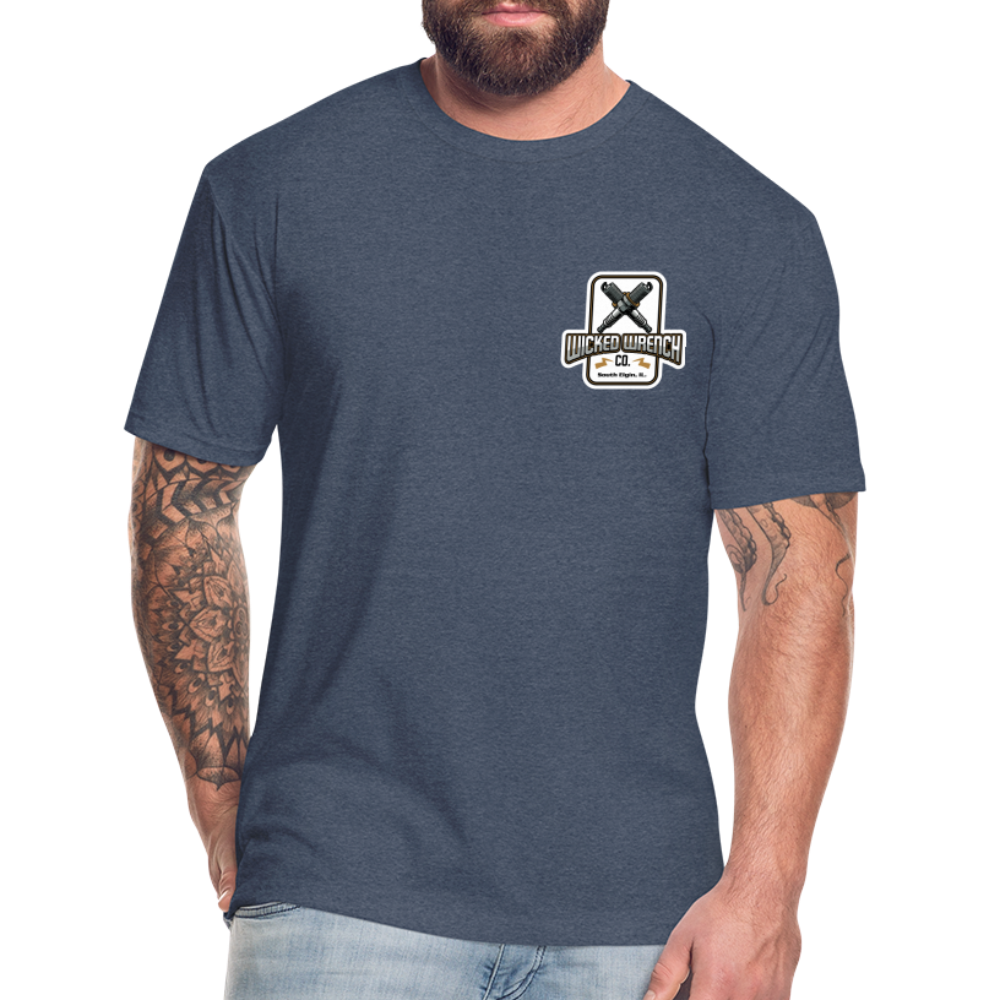 Wicked Wrench Co Mechanic on Duty T-shirt - heather navy