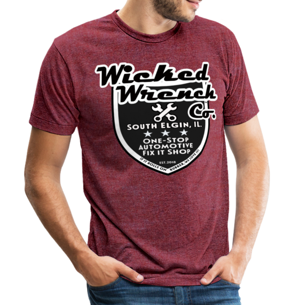 Soft Unisex Tri-Blend T-Shirt- for Men or Women - heather cranberry