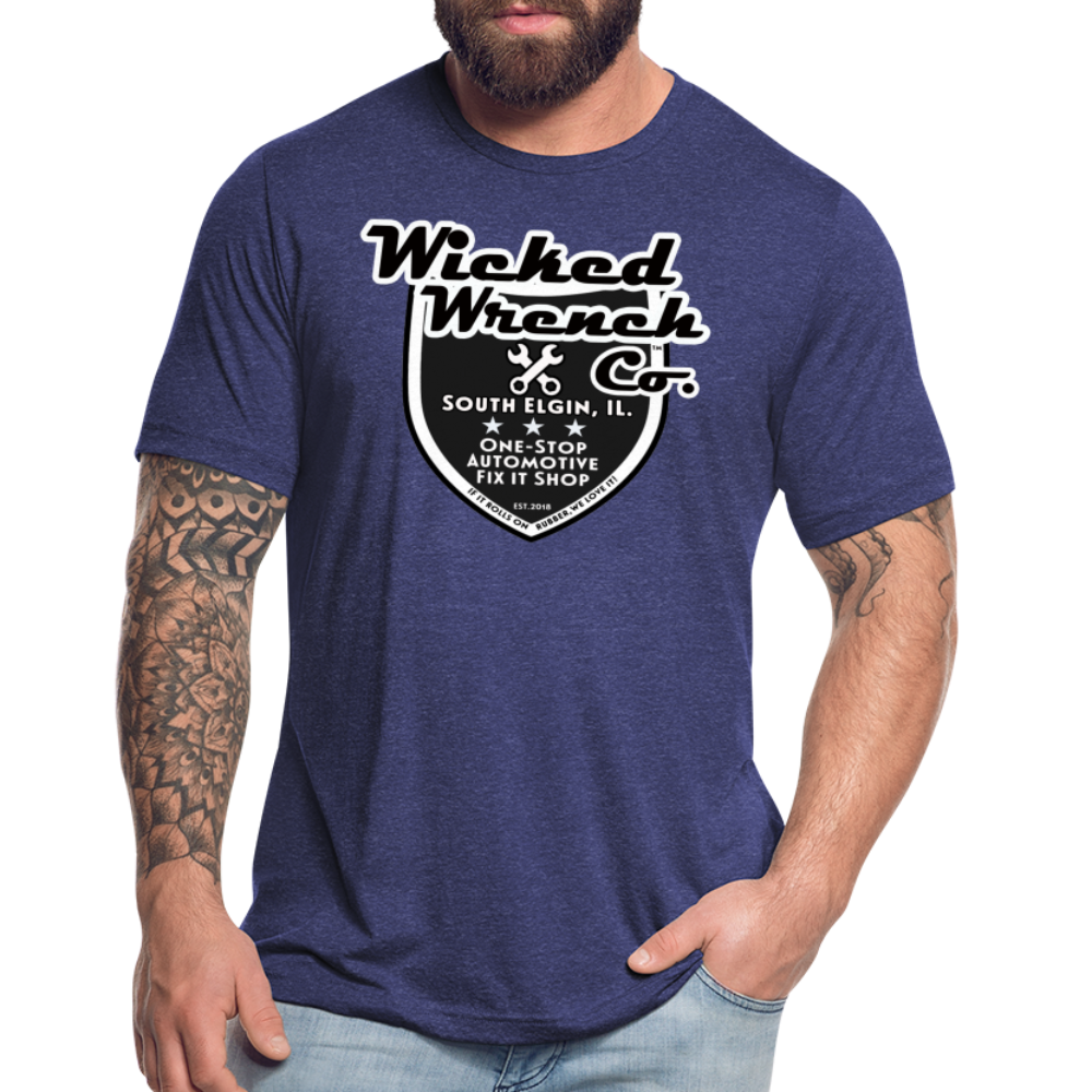 Soft Unisex Tri-Blend T-Shirt- for Men or Women - heather indigo